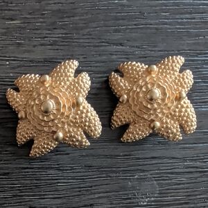 Vintage Mary McFadden Etruscan Clip-On Earrings